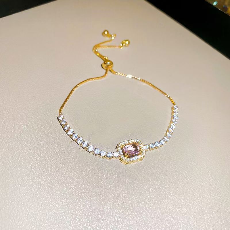 Sugar cube shaped adjustable bracelet
