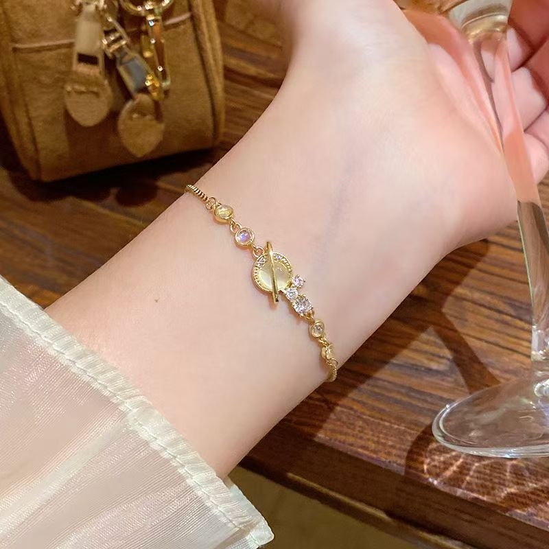 Zircon stainless steel delicate bracelet