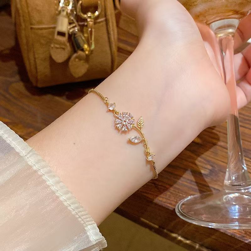 Zircon stainless steel delicate bracelet