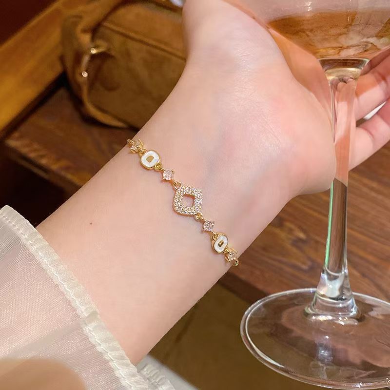 Zircon stainless steel delicate bracelet