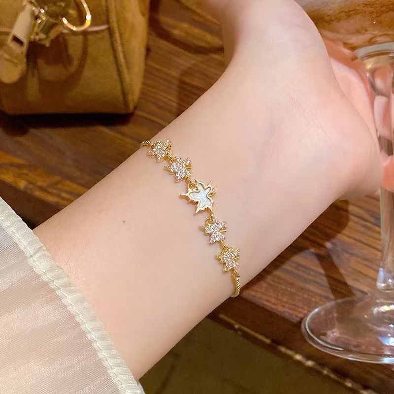 Zircon stainless steel delicate bracelet