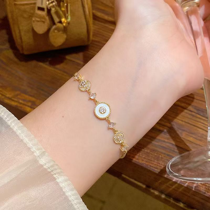 Zircon stainless steel delicate bracelet
