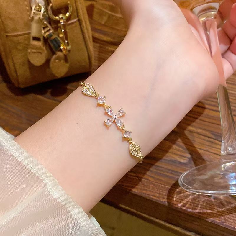 Zircon stainless steel delicate bracelet