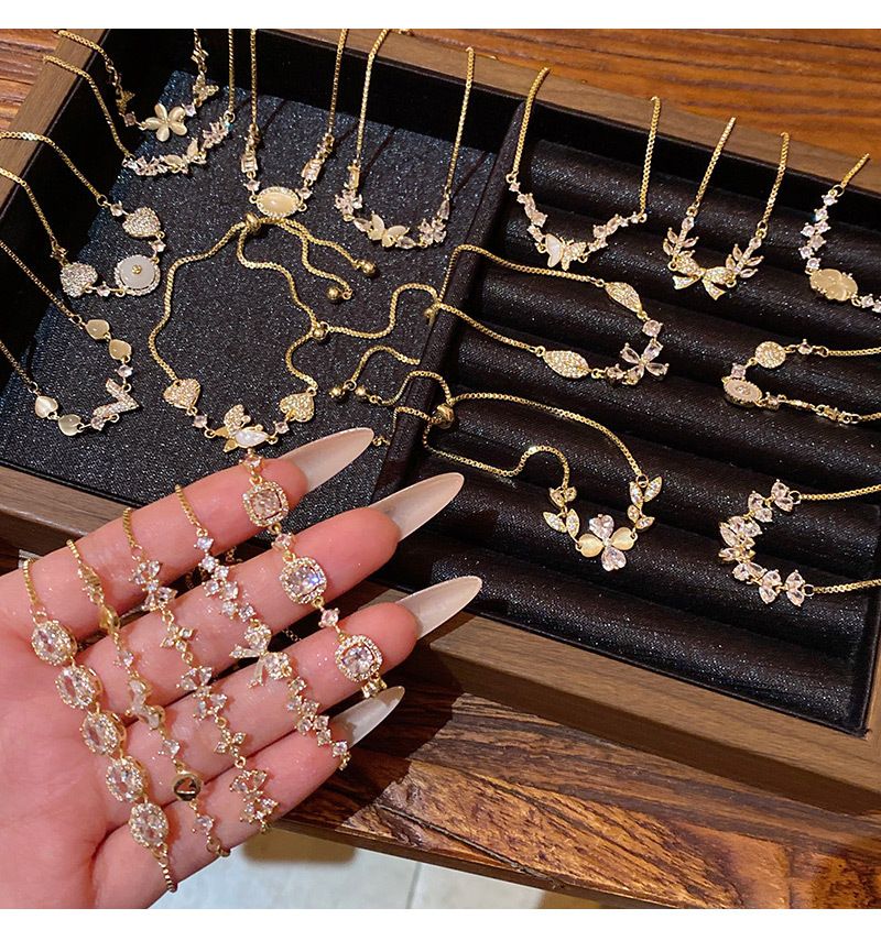 Zircon stainless steel delicate bracelet