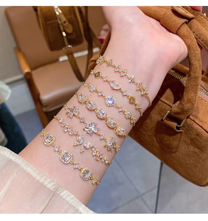 Zircon stainless steel delicate bracelet