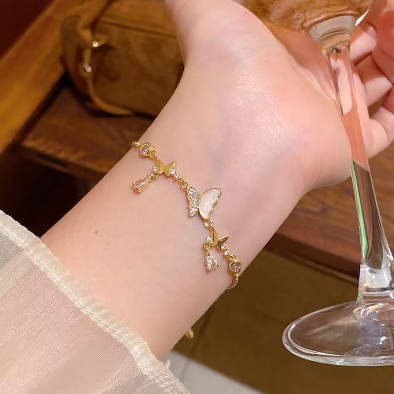 Zircon stainless steel delicate bracelet