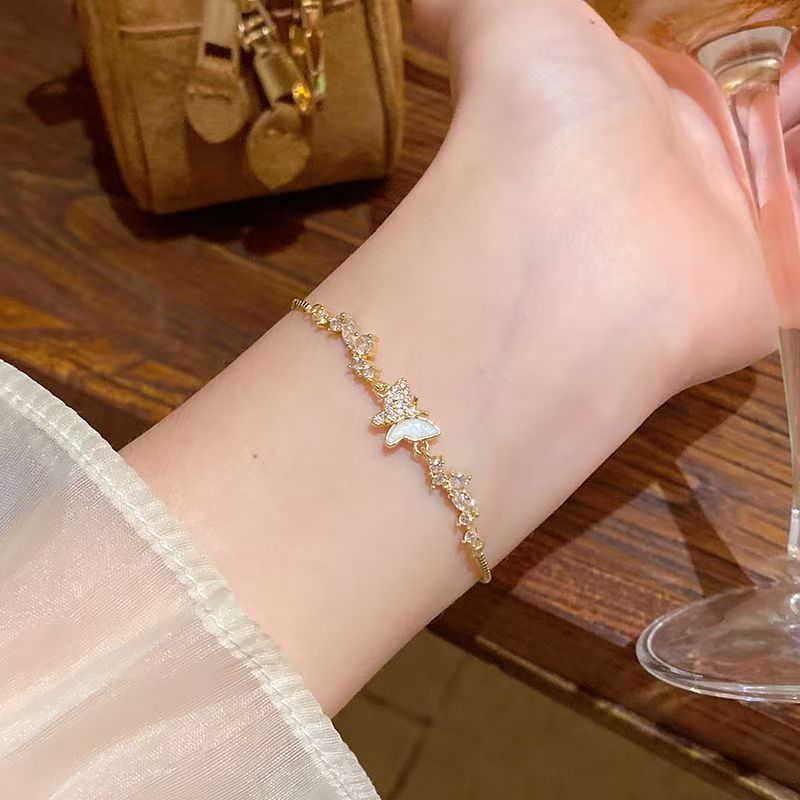 Zircon stainless steel delicate bracelet