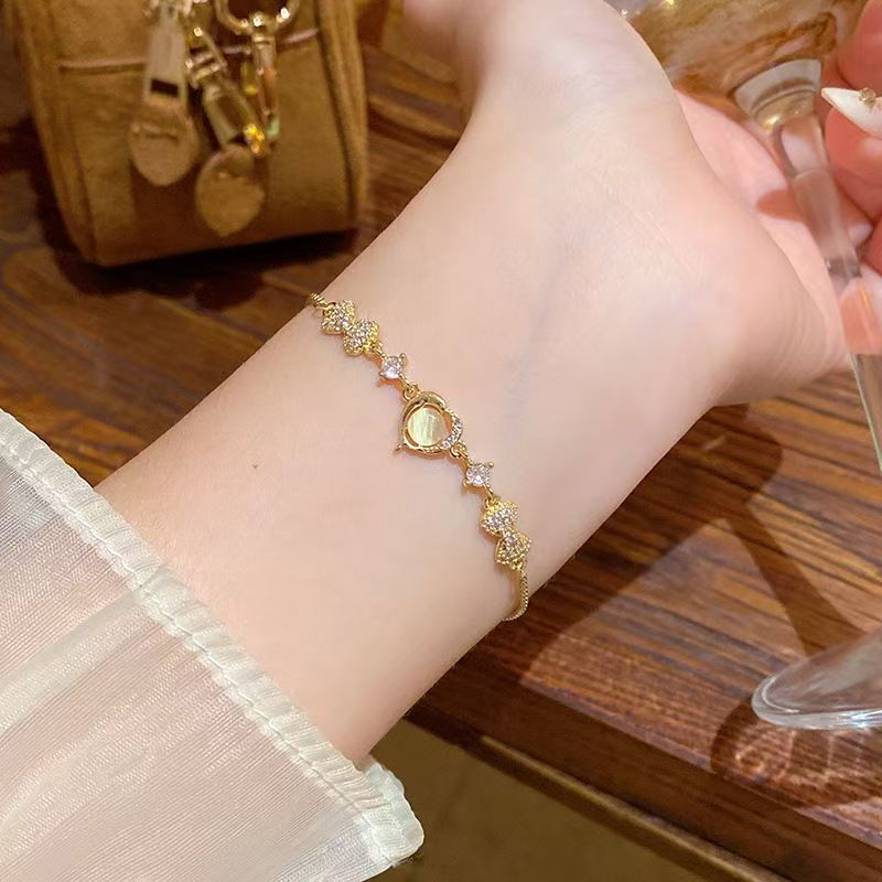 Zircon stainless steel delicate bracelet