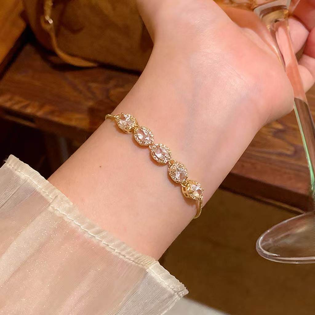 Zircon stainless steel delicate bracelet