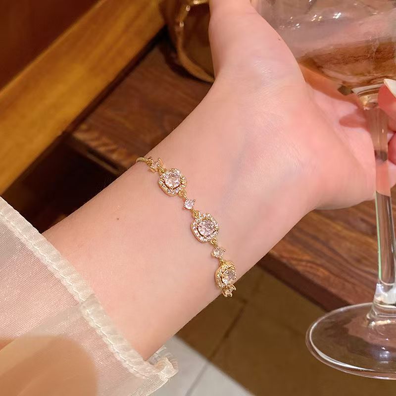 Zircon stainless steel delicate bracelet
