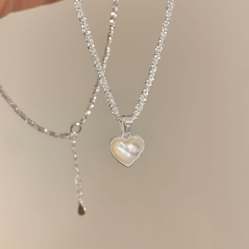 Double-sided red heart necklace