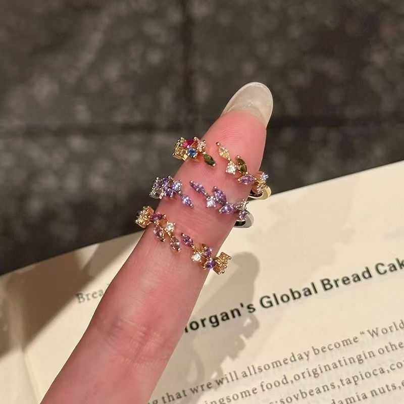 Wheat Ear Zircon Ring