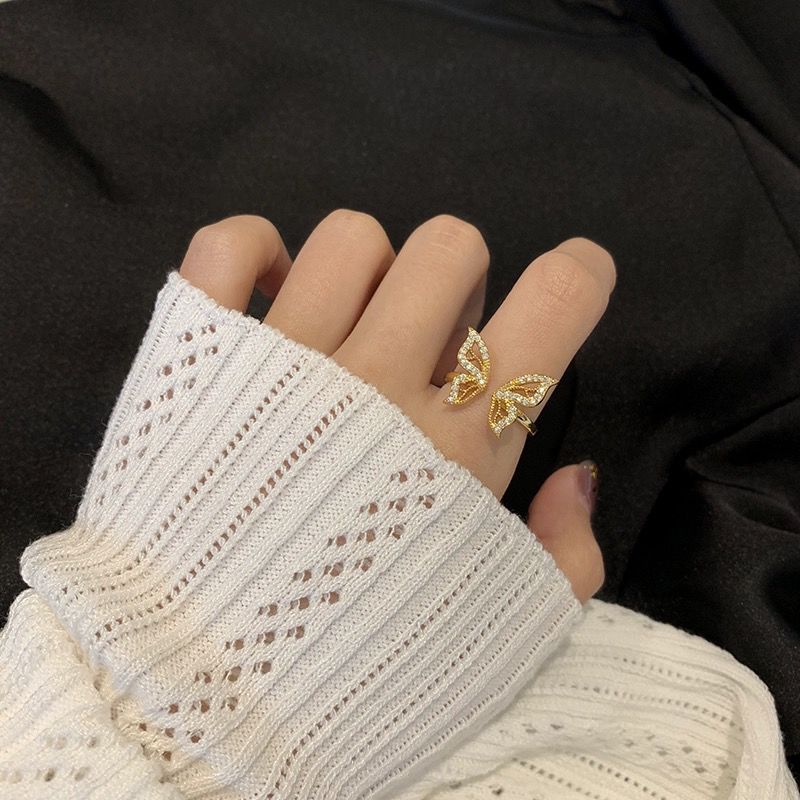 Open butterfly ring