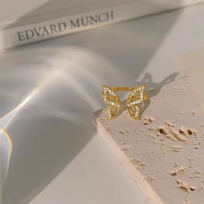 Open butterfly ring