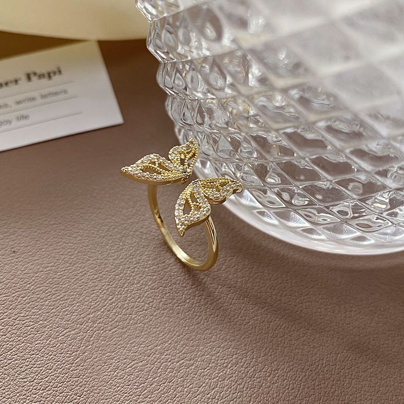 Open butterfly ring