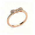 Rose gold bow ring