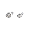 S925 Sterling Silver Double Knot Earrings