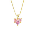 Pink Diamond Heart-Shaped Necklace
