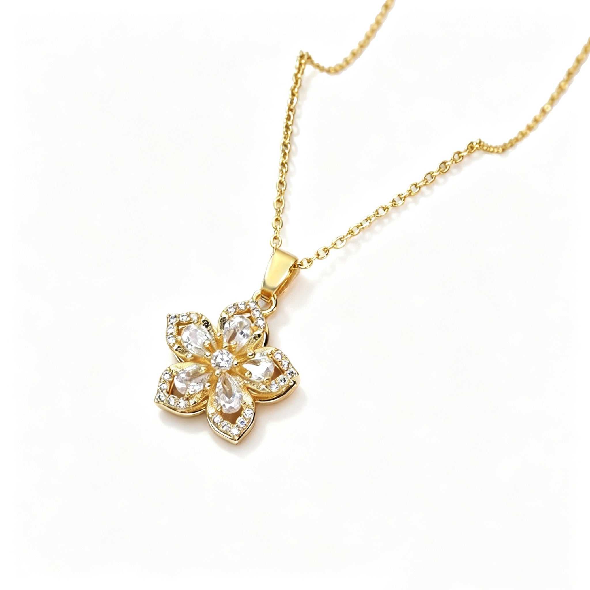 Rotatable Four-Leaf Clover Necklace