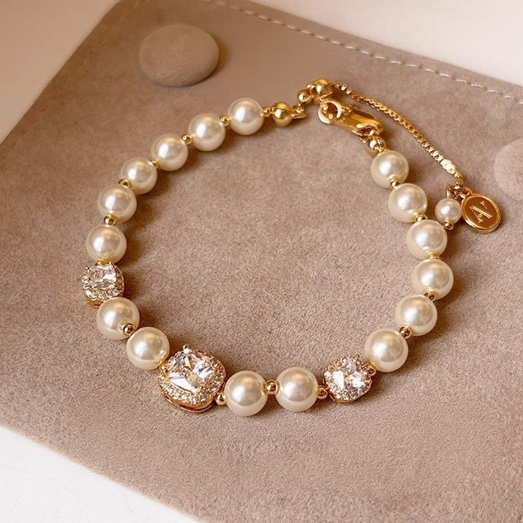 Pearl and Zirconia Bracelet