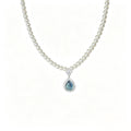Deep Sea Tears Gemstone Pearl Necklace